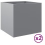 Jardineras 2 unidades acero galvanizado plateado 42x40x39 cm de , Maceteros y jardineras - Ref: Foro24-841558, Precio: 66,50 ...