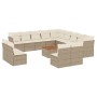 Set sofás de jardín 14 pzas con cojines ratán sintético beige de , Conjuntos de jardín - Ref: Foro24-3223937, Precio: 861,91 ...