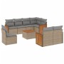 Set de sofás de jardín 9 pzas con cojines ratán sintético beige de , Conjuntos de jardín - Ref: Foro24-3260253, Precio: 578,2...