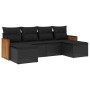 Set de sofás de jardín 6 piezas y cojines ratán sintético negro de , Conjuntos de jardín - Ref: Foro24-3260298, Precio: 367,1...