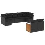 Set de sofás de jardín 8 piezas y cojines ratán sintético negro de , Conjuntos de jardín - Ref: Foro24-3260368, Precio: 593,7...