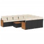 Set de sofás de jardín 11 pzas y cojines ratán sintético negro de , Conjuntos de jardín - Ref: Foro24-3260425, Precio: 635,19...
