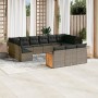 Set sofás de jardín con cojines 13 piezas ratán sintético gris de , Conjuntos de jardín - Ref: Foro24-3260541, Precio: 791,97...