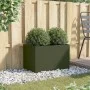 Jardinera de acero laminado en frío verde oliva 62x40x39 cm de , Maceteros y jardineras - Ref: Foro24-841598, Precio: 57,21 €...