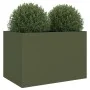 Jardinera de acero laminado en frío verde oliva 62x40x39 cm de , Maceteros y jardineras - Ref: Foro24-841598, Precio: 57,21 €...