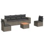 Set de sofás de jardín 7 piezas con cojines ratán PE gris de , Conjuntos de jardín - Ref: Foro24-3225395, Precio: 417,12 €, D...