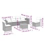 Set de sofás de jardín 7 piezas con cojines ratán PE gris de , Conjuntos de jardín - Ref: Foro24-3225395, Precio: 417,12 €, D...