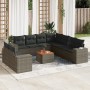 Set de sofás de jardín 10 pzas con cojines ratán sintético gris de , Conjuntos de jardín - Ref: Foro24-3225514, Precio: 644,4...