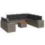 Set de sofás de jardín 10 pzas con cojines ratán sintético gris de , Conjuntos de jardín - Ref: Foro24-3225514, Precio: 644,4...