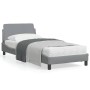 Estructura de cama con cabecero de tela gris claro 90x200 cm de , Camas y somieres - Ref: Foro24-373105, Precio: 111,39 €, De...