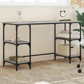 Escritorio metal madera de ingeniería gris Sonoma 140x50x75 cm de , Escritorios - Ref: Foro24-845329, Precio: 91,16 €, Descue...