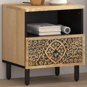 Solid mango wood bedside table 40x33x46 cm by , Nightstands - Ref: Foro24-358218, Price: 85,06 €, Discount: %