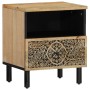 Mesita de noche de madera maciza de mango 40x33x46 cm de , Mesitas de noche - Ref: Foro24-358218, Precio: 86,76 €, Descuento: %