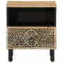 Mesita de noche de madera maciza de mango 40x33x46 cm de , Mesitas de noche - Ref: Foro24-358218, Precio: 86,76 €, Descuento: %