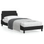 Estructura de cama con cabecero de terciopelo negro 90x190 cm de , Camas y somieres - Ref: Foro24-373094, Precio: 110,42 €, D...