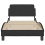 Estructura de cama con cabecero de terciopelo negro 90x190 cm de , Camas y somieres - Ref: Foro24-373094, Precio: 110,42 €, D...