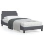 Estructura de cama con cabecero terciopelo gris oscuro 90x200cm de , Camas y somieres - Ref: Foro24-373113, Precio: 128,64 €,...