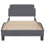 Estructura de cama con cabecero terciopelo gris oscuro 90x200cm de , Camas y somieres - Ref: Foro24-373113, Precio: 128,64 €,...