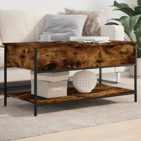 Mesa de centro madera ingeniería metal roble humo 100x50x50 cm de , Mesas de centro - Ref: Foro24-845348, Precio: 64,06 €, De...