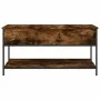 Engineered wood coffee table metal smoke oak 100x50x50 cm by , Coffee table - Ref: Foro24-845348, Price: 64,06 €, Discount: %