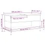 Mesa de centro madera ingeniería metal roble humo 100x50x50 cm de , Mesas de centro - Ref: Foro24-845348, Precio: 64,06 €, De...
