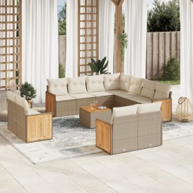 Set de sofás de jardín 12 pzas y cojines ratán sintético marrón de , Conjuntos de jardín - Ref: Foro24-3260588, Precio: 934,2...