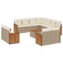 Set de sofás de jardín 12 pzas y cojines ratán sintético marrón de , Conjuntos de jardín - Ref: Foro24-3260588, Precio: 934,2...