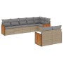 Juego de sofás de jardín con cojines beige 8 pzas ratán PE de , Conjuntos de jardín - Ref: Foro24-3260232, Precio: 541,34 €, ...