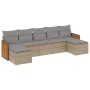 Set sofás de jardín 7 piezas y cojines ratán sintético beige de , Conjuntos de jardín - Ref: Foro24-3260316, Precio: 414,59 €...