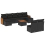 Set de sofás de jardín 10 pzas cojines ratán sintético negro de , Conjuntos de jardín - Ref: Foro24-3260459, Precio: 556,68 €...