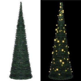 Árbol de Navidad emergente preiluminado con luces verde 150 cm en Decoración Festiva y Estacional | Comprar online en Foru.es