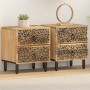 Mesitas de noche 2 uds madera maciza de mango 40x33x46 cm de , Mesitas de noche - Ref: Foro24-358211, Precio: 191,25 €, Descu...