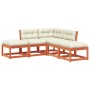 Set de sofás jardín 5 pzas con cojines madera pino marrón cera de , Conjuntos de jardín - Ref: Foro24-3216962, Precio: 504,91...