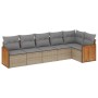 Juego de sofás jardín con cojines 6 pzas ratán sintético beige de , Conjuntos de jardín - Ref: Foro24-3260071, Precio: 405,48...