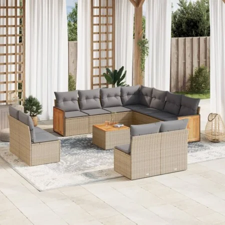 12-teiliges Gartensofa-Set und braune synthetische Rattankissen von , Gartensets - Ref: Foro24-3260176, Preis: 765,99 €, Raba...