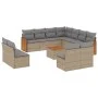 12-teiliges Gartensofa-Set und braune synthetische Rattankissen von , Gartensets - Ref: Foro24-3260176, Preis: 765,99 €, Raba...