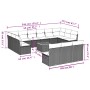 Set sofás de jardín 14 pzas con cojines ratán sintético negro de , Conjuntos de jardín - Ref: Foro24-3223900, Precio: 737,79 ...