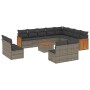 Set sofás de jardín con cojines 13 piezas ratán sintético gris de , Conjuntos de jardín - Ref: Foro24-3260562, Precio: 802,42...