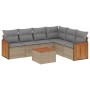 Set sofás de jardín 7 piezas y cojines ratán sintético beige de , Conjuntos de jardín - Ref: Foro24-3260092, Precio: 446,44 €...