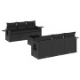 Set de comedor de jardín 7 pzas y cojines ratán sintético negro de , Conjuntos de jardín - Ref: Foro24-3252242, Precio: 529,2...