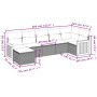 Set de comedor de jardín 7 pzas y cojines ratán sintético negro de , Conjuntos de jardín - Ref: Foro24-3260270, Precio: 438,2...
