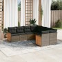 Set de sofás de jardín 8 pzas y cojines ratán sintético gris de , Conjuntos de jardín - Ref: Foro24-3260639, Precio: 518,11 €...
