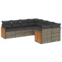 Set de sofás de jardín 8 pzas y cojines ratán sintético gris de , Conjuntos de jardín - Ref: Foro24-3260639, Precio: 518,11 €...
