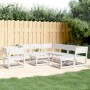 Juego de muebles de jardín 8 piezas madera maciza pino blanco de , Conjuntos de jardín - Ref: Foro24-3216941, Precio: 748,86 ...