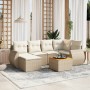 Set sofás de jardín 7 piezas y cojines ratán sintético beige de , Conjuntos de jardín - Ref: Foro24-3257437, Precio: 504,22 €...