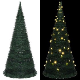 Árbol de Navidad emergente preiluminado con luces verde 210 cm en Decoración Festiva y Estacional | Comprar online en Foru.es