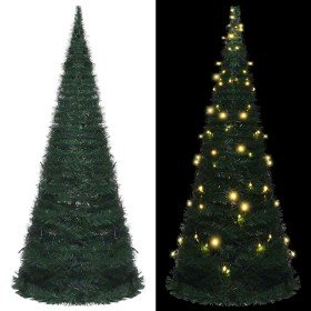 Árbol de Navidad emergente preiluminado con luces verde 210 cm en Decoración Festiva y Estacional | Comprar online en Foru.es