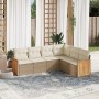 Juego de sofás jardín con cojines 6 pzas ratán sintético beige de , Conjuntos de jardín - Ref: Foro24-3260084, Precio: 450,36...