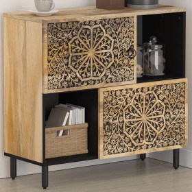 Armario auxiliar madera maciza de mango 80x33x75 cm de , Aparadores - Ref: Foro24-358239, Precio: 168,41 €, Descuento: %