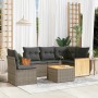 Set de muebles de jardín 6 pzas y cojines ratán sintético gris de , Conjuntos de jardín - Ref: Foro24-3260065, Precio: 376,42...